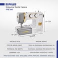 thumbnail image 2 of Máquina Recta Casera Portatil Sirius Fy300 Blanca con dorado, 2 of 5