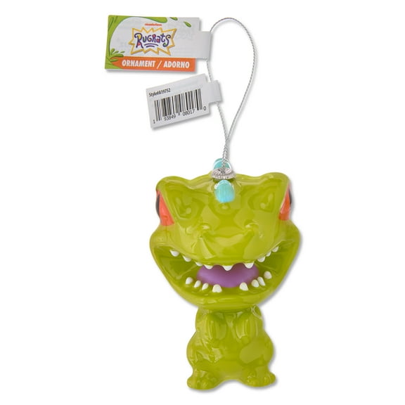 The Rugrats, Reptar Decoupage Christmas Ornament,4' Tall, Green, Plastic, by Ruz