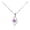 Purple, variant on Tshsdpx Women Pendant Necklace Heart Rhinestones Pendant Thin Chain Choker Necklace Bright Color Necklace Jewelry Gift
