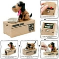 thumbnail image 2 of Dog Piggy Bank, My Dog Piggy Bank, Puppy Money Saving Box, Cute Automatic Stealing Coin Bank, Bank Money Saving Box Dog Shake Heads Tail Ears Rotating(Brown), 2 of 5