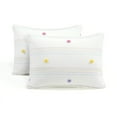thumbnail image 6 of Rainbow Pom Pom And Stripes Quilt White/Rainbow 3Pc Set Full/Queen, 6 of 11