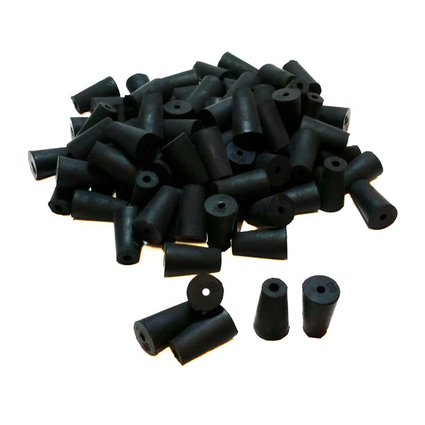 Rubber Stoppers, Size 00, 1Hole, 1Pound Pack