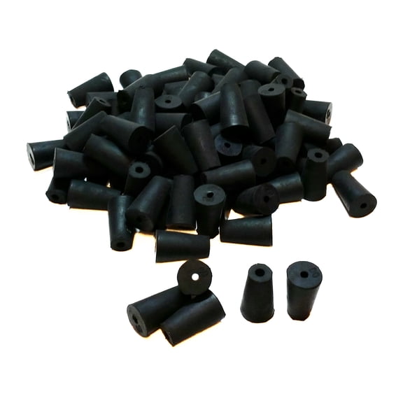 Rubber Stoppers, Size 00, 1-Hole. Pack 1-Pound.