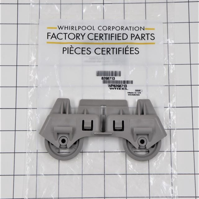 whirlpool part number 8268713: wheel & transport assembly