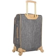 thumbnail image 4 of Nicole Miller New York Luggage Collection - Designer Lightweight Softside Expandable Suitcase- 20 Inch Carry On Bag with 4-Rolling Spinner Wheels (Paige Silver), 4 of 7