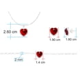 thumbnail image 5 of Juego completo corazón rojo Horoz Plata 925 WP803, 5 of 5