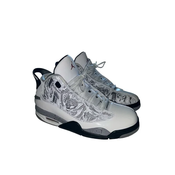 N I-K-E A i r-Jor-dan Dub Zero Men's Sneakers White/Grey, Size 9.5 US