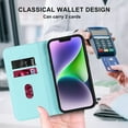 thumbnail image 3 of Allytech Case for iPhone 14 Compatible with MagSafe Wireless Charging, Shockproof Full Protective Flip Folio Wallet Case with RFID Blocking Card Slots PU Leather Stand Magnetic Cover, Blue, 3 of 10