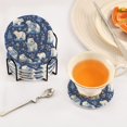 thumbnail image 5 of Haosy Set of 6 Drink Woven Coaster with Holder Heat Resistant Non-Slip Bar Coasters 4 Inches Polar Bears Wearing Sweaters, 5 of 7