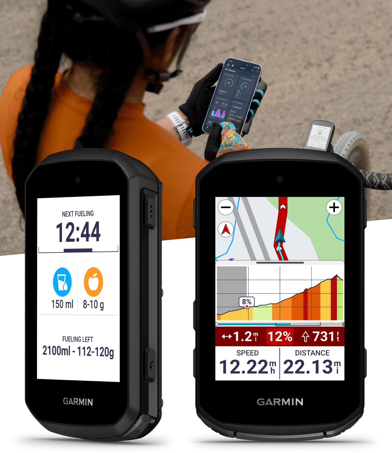 Garmin Edge 850, Compact GPS Cycling Computer, 2.7" Vivid Color Display, Bike-Specific Mapping, Advanced Training & Performance Insights + Orange Silicone Case w/ Wearable4U PowerBank Bundle