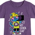 thumbnail image 3 of Instant Message - Hey Cool Cat Boombox - Toddler & Youth Girls Short Sleeve Graphic T-Shirt, 3 of 6