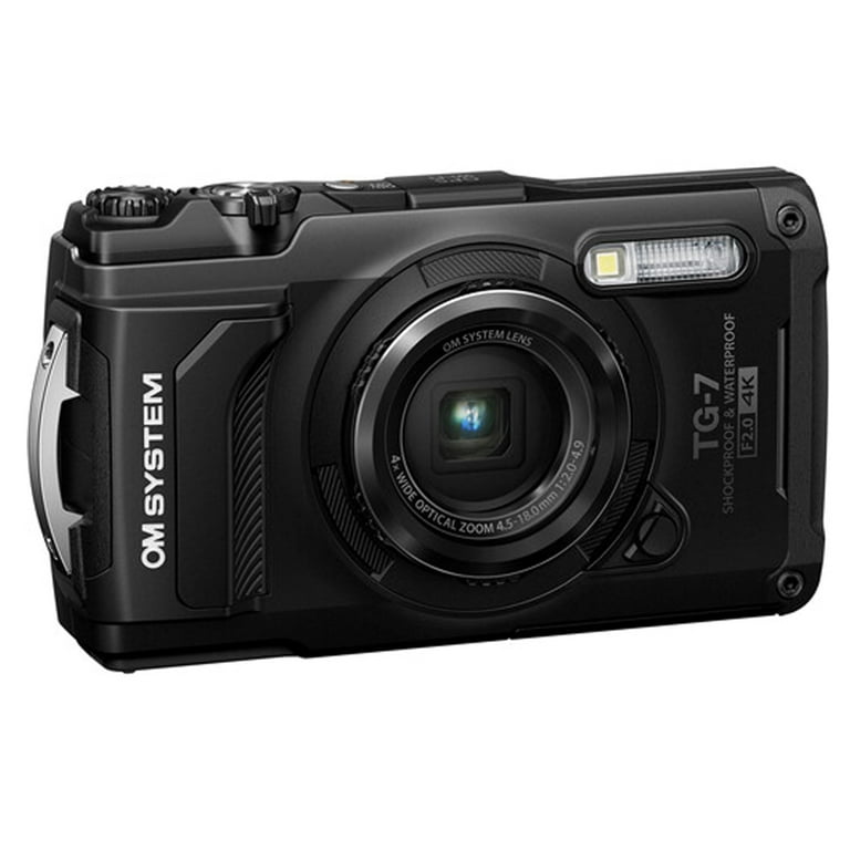 【ほぼ新品】Tough TG-7 ＋ SDカード【OM SYSTEM】 OM SYSTEM Tough TG-7 Digital Camera (Black), 64GB SD Card and More