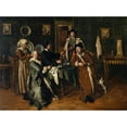 thumbnail image 2 of Giacomo Ceruti 14x11 Black Ornate Wood Framed Double Matted Museum Art Print Titled: Portrait of a Family Assembled Around a Table, 2 of 5