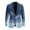 Blue, variant on Polyester Suit Jacket for Casual Business, Solid Modern Blazer, Mexico Flag Pattern