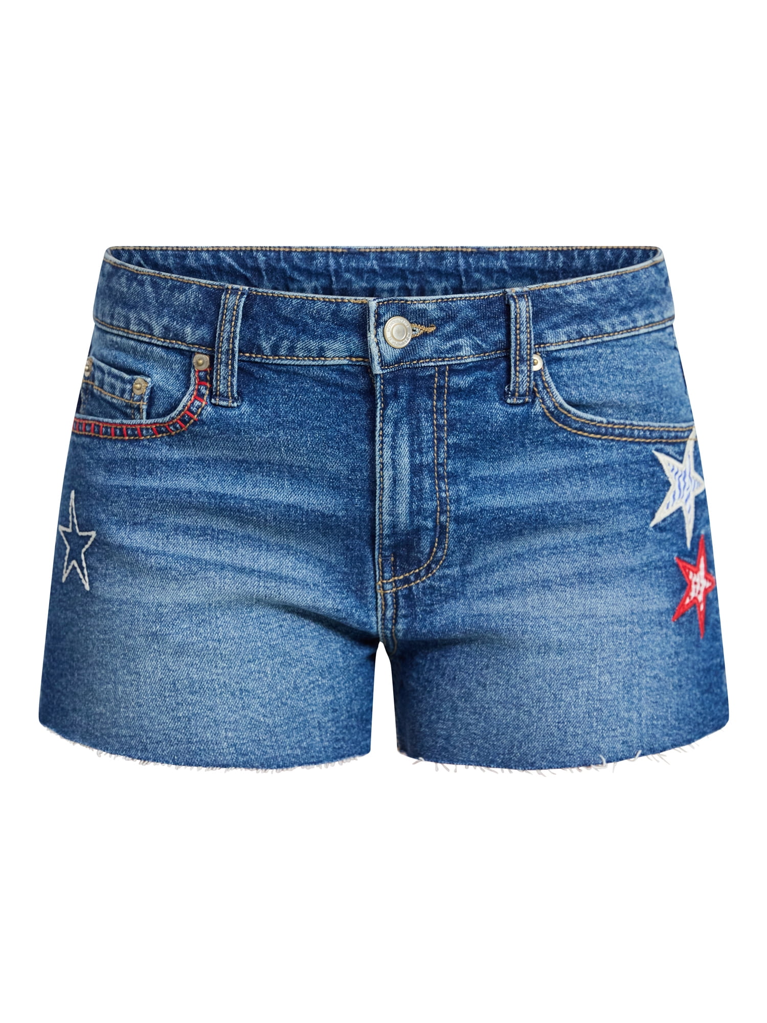 No Boundaries Americana Festival Denim Shorts, 2'' Inseam, Women's 00-18