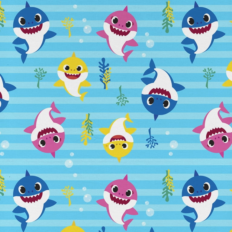 Nickelodeon Baby Shark 44 100% Cotton Baby Sharks Sewing & Craft Fabric 8  yd By the Bolt, Multi-color 
