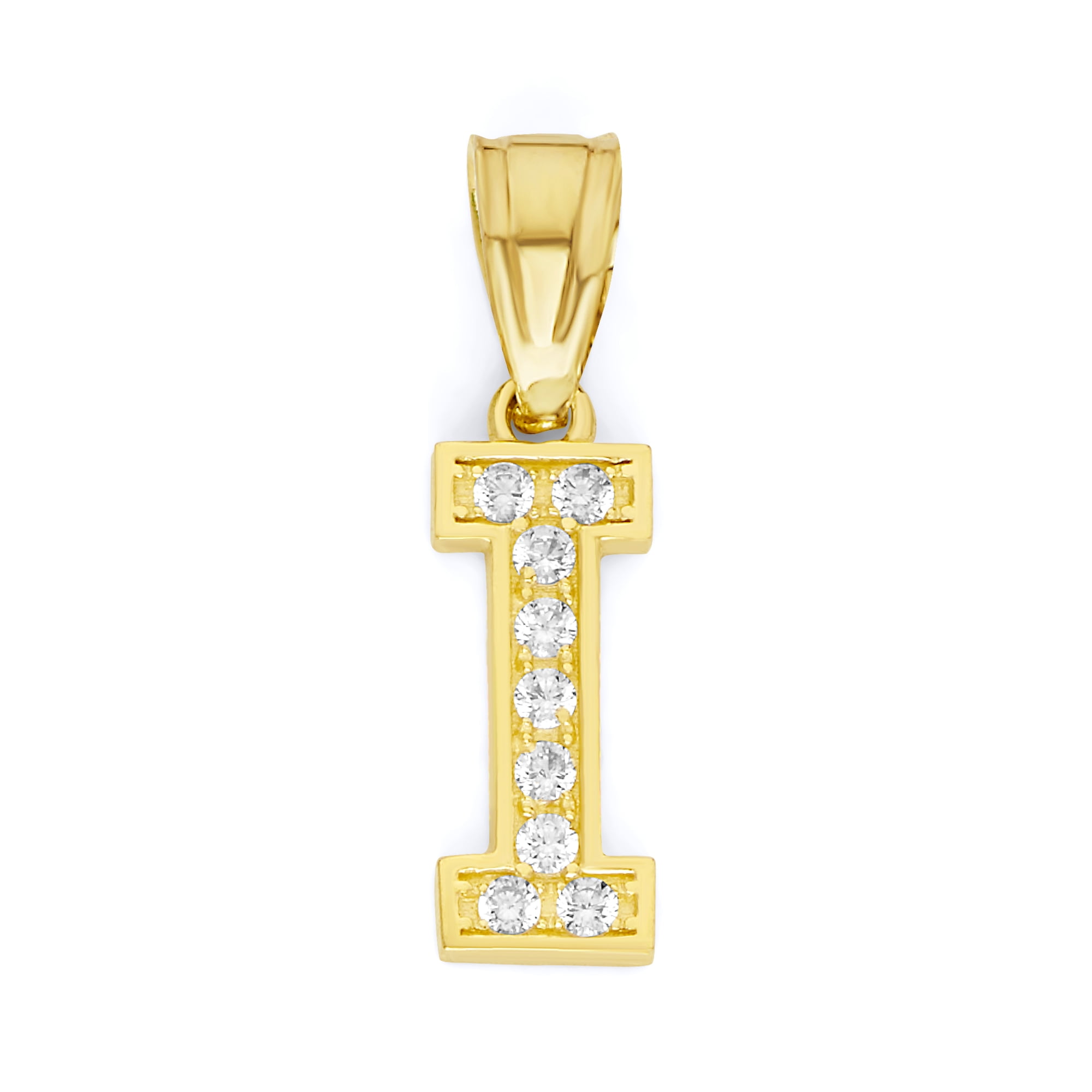 LA BLINGZ 10K Yellow Gold Filigree Alphabet Initial Letter Y DC Pendant Necklace