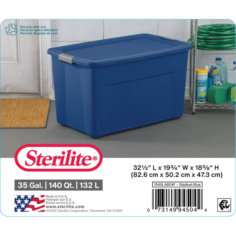 Sterilite - 30 Gallon Lapis Blue Storage Tote