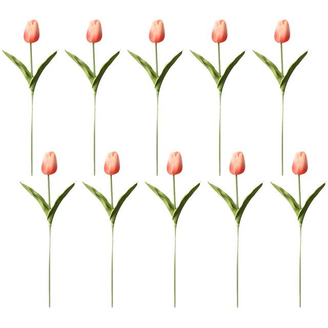Ramo de arreglo de flores artificiales de tacto Real de tulipanes falsos de PU para decoración de boda en el hogar, oficina, 10 Uds.
