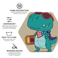 thumbnail image 4 of Balery 4 Pcs Cool Dino Playing Skateboardleather Coasters Set, Drink Table Cup Coasters For Living Room Kitchen Coffee Decor, 4 of 9