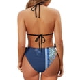 thumbnail image 6 of Uourmeti Mandala Palm Tree Halter Bikini Set - Two Piece Triangle Swimsuit with Tie Side Bottoms for Beach Vacation & Pool Party, 6 of 9