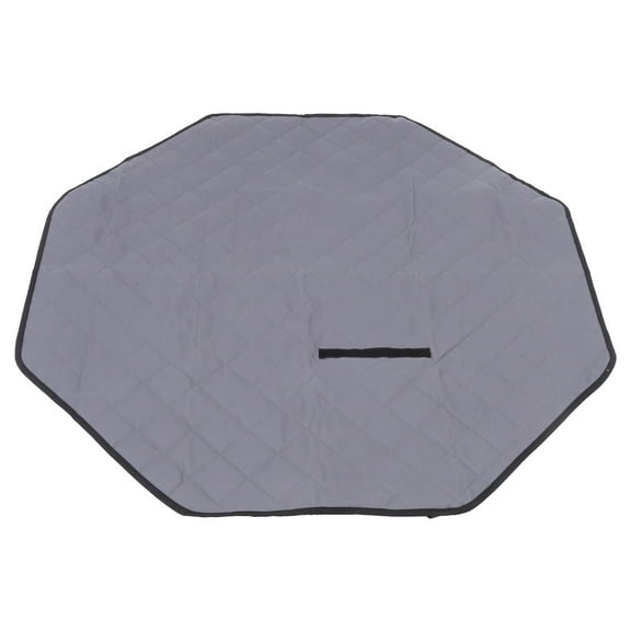 OULII Grey Waterproof Octagon Playpen Mat Foldable Pet Cage Liner for Home Use and Travel