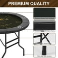 thumbnail image 6 of RayChee Round Poker Table Foldable, Folding Texas Holdem Table, 6 Players Portable Casino Card Game Table w/Water-Resistant Cushioned Rail and Stainless Steel Cup Holders (Black, 46 Inch), 6 of 7