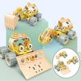thumbnail image 1 of Juguetes de montaje de de torllo de vehículo de ingeería desmontable de goma suave DIY, juguetes de habilidad de rompecabezas de bloque de 3 vías Hugo vehículo rompecabezas, 1 of 8