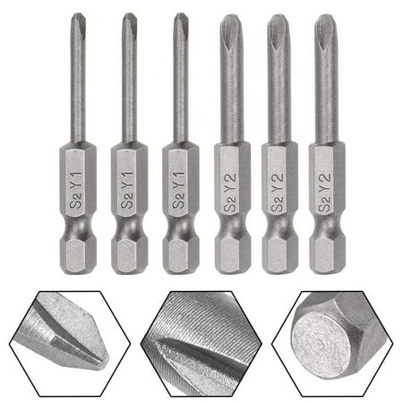 

Leke 6pcs 50mm Y1 Y2 Y Tip Head Screwdriver Bits Set Hex Shank Magnetic Screwdriver