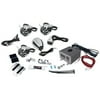 Lanzar 1400 Watts Motorcycle/ATV/Snowmobile Mount 4 Channel Amplifier w/Dual Handlebar Mount Aluminum Die-Cast Weatherproof Speakers w/MP3/Ipod Input, USB/SD Card Insertion and USB w/ FM Radio