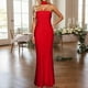 thumbnail image 2 of Vestido largo elegante y ajustado para mujer - Vestido largo de fiesta con cuello en V para invitadas a bodas y cócteles, 2 of 6