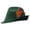 Dark Green, variant on German Hat Oktoberfest Hats for Men Women Fedora Hat with Metal Edelweiss Pin and Feather