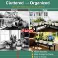 No Assembly Heavy Duty Iron Plant Shelf, Rustproof Single Tier Plant ...
