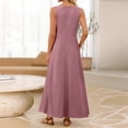 thumbnail image 4 of JULMCOMO Summer Dresses for Women 2026 Sleeveless Crew Neck Casual Comfy A Line Loose Fit Maxi Sundresses for Beach Vacation Pink XL, 4 of 5