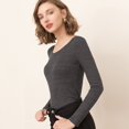 thumbnail image 2 of Women Tops Comfortable Crewneck Fight Top Print Long Sleeve Slim Shirt, 2 of 7