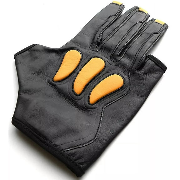 Archery Full Hand Leather Glove, Durable and Comfortable Finger Protection for Hunting, Target Shooting and Bow Training