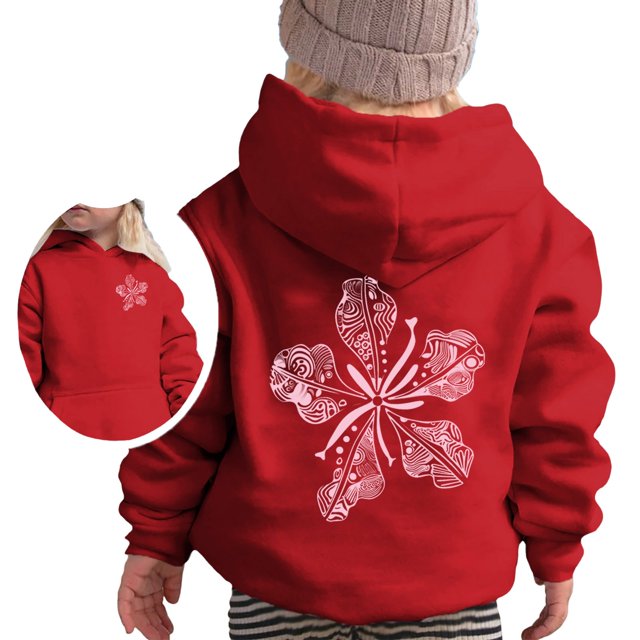 AJIWYH Vêtements pour Filles Taille 8 Mode Décontractée pour Filles Haut à Capuche Imprimé à Manches Longues Mode pour Filles Rouge, 5-6 Ans