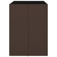 thumbnail image 2 of vidaXL Bar Table with Glass Top Brown 105x80x110 cm Poly Rattan, 2 of 4