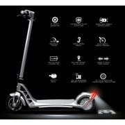 Bugatti Electric Scooter Lightweight & Foldable – 600W Power, 18.6 MPH Max Speed, 20+ Mile Range, Silver