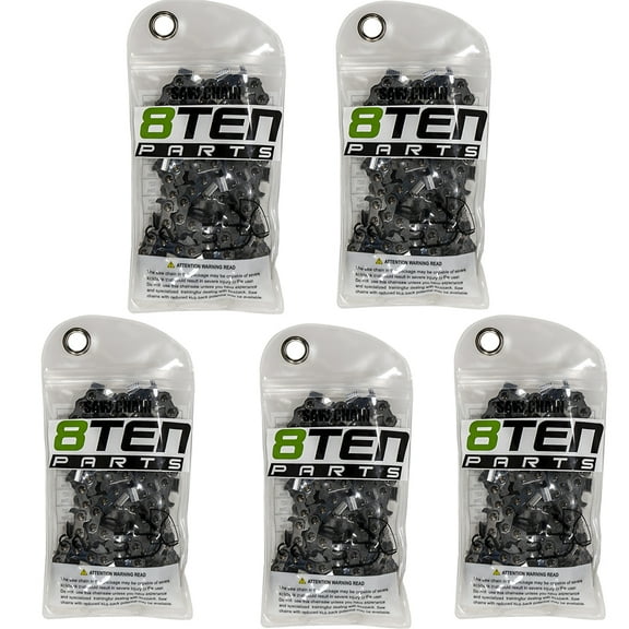 8TEN Chainsaw Chain 16 inch 3/8 Pitch for Husqvarna Poulan Stihl 5 Pack 810-CCC2232H