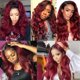 thumbnail image 2 of Hair Bundles YOUNGHANN Burgundy Wave 30 35 40 cm 1B/99J, 2 of 7