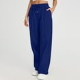 thumbnail image 7 of Dexiang Womens Causal Wide Leg Pants,Plud Sieze Sweatpants for Juniors Teen Girls Clearance Casual High Waisted Workout Joggers Lounge Pants Athletic Baggy Dark Blue XL, 7 of 7