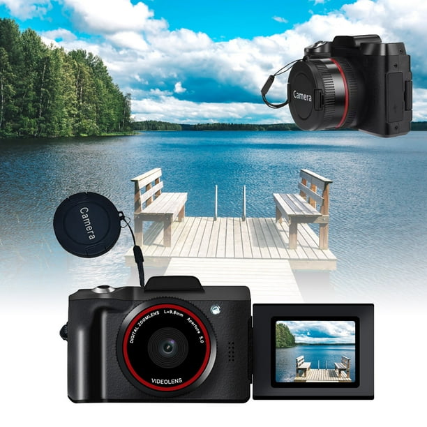 Cámara digital HD con pantalla abatible para selfies, cámara SLR de 16 megapíxeles y 2,4 pulgadas con pantalla abatible, 16 aumentos, cámaras SLR digitales y electrónicas.