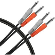 Livewire Essential Interconnect Dual Cable 1/4" TS to 1/4" TS 3 ft. Black