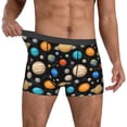 thumbnail image 2 of Salouo Planets In Deep Space Print Men's Boxer Briefs,Breathable Underwear Elastic Waistband Briefs for Men -X-Large, 2 of 8
