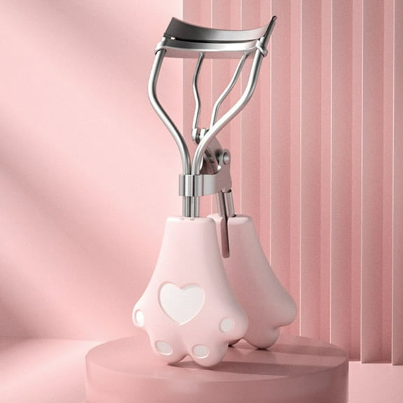 LOLIPPYY Precision Eyelash Curler Cat Claw Design Pink Stainless Steel 1 Set