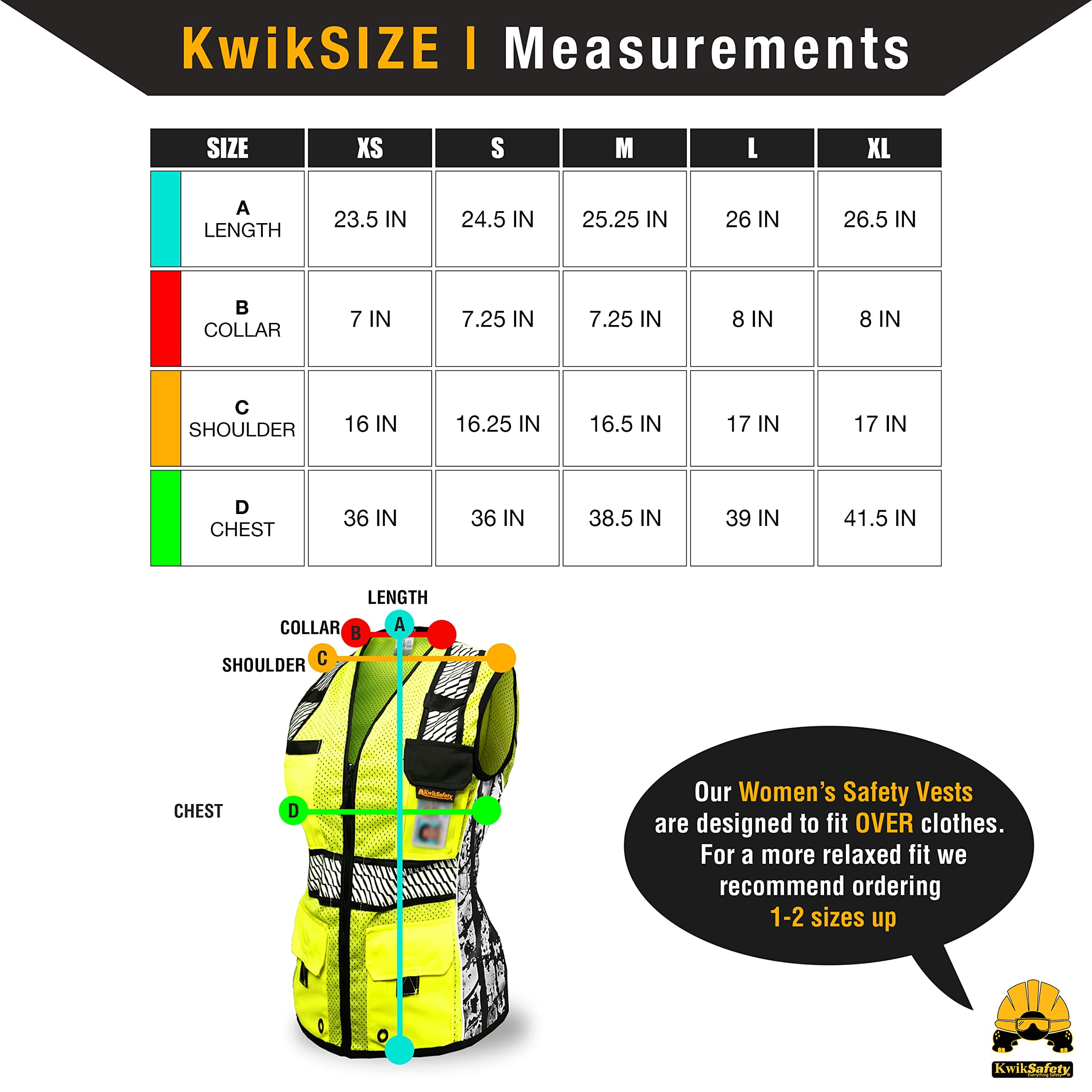 KwikSafety (Charlotte, NC) RoadBOSS Premium Safety Vest for Women (Limited Edition Truck Tread Design) 11 Pockets Class 2 Custom High Visibility ANSI OSHA Reflective Construction | Yellow Medium