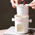 thumbnail image 5 of Fondue Mug Ceramic Chocolate Melting Fondue Mugs Red, 5 of 5
