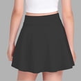 thumbnail image 3 of OGLCCG Girls Pleated Skirt Casual Stretch Waist Flared Plain Pleated Mini Skater Skirt High Waisted A Line School Uniform Skirts 4-15 Years, 3 of 7