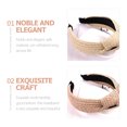 thumbnail image 2 of 4pcs Knotted Headbands Woven Raffia Hairbands Wide Headbands Women Hair Hoops, 2 of 8